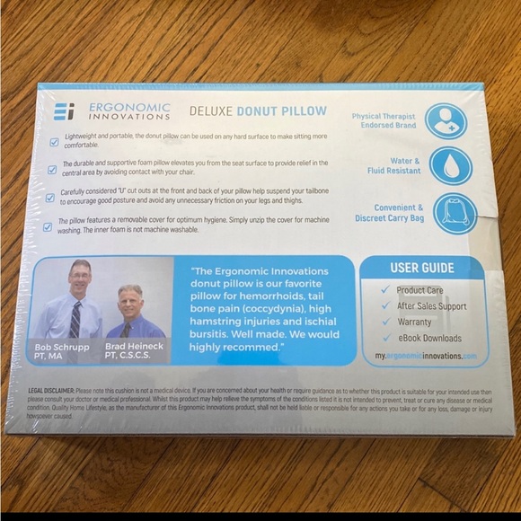 ERGONOMIC INNOVATIONS DELUXE
DONUT PILLOW #1 RECOMMENDED BY PHYSICAL THERAPISTS - Picture 2 of 4